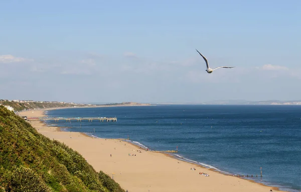 Pláže Bournemouth v letním dni — Stock fotografie