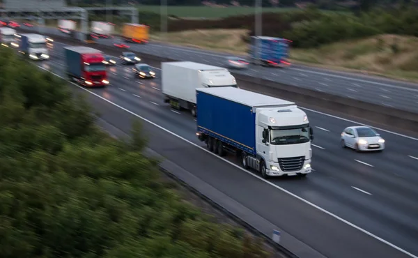 Evening motorway traffic — Stock Photo, Image