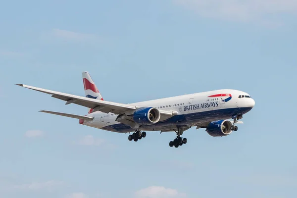 British Airways letadlo přistání — Stock fotografie