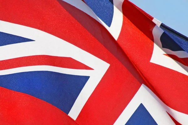 Close-up van het rood wit en blauw van de vlag van de Union Jack — Stockfoto