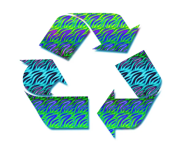 Nowoczesne recykling Symbol na białym tle — Zdjęcie stockowe