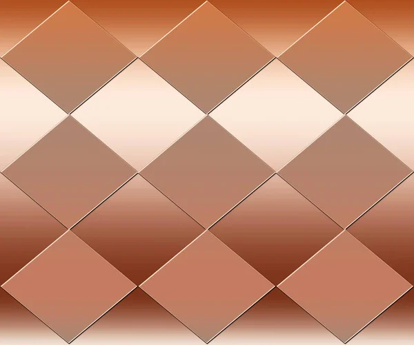 Abstrakte Diamant Muster Hintergrund Kupfer Metallic — Stockfoto
