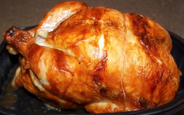 Νόστιμο Τραγανό Φούρνο Ψητό Κοτόπουλο — Φωτογραφία Αρχείου