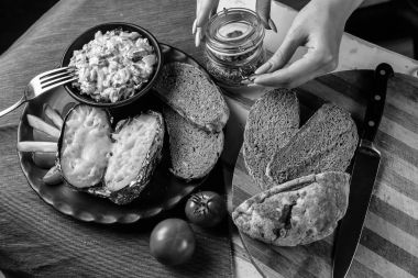 Patates sebze ve mantar ile hazırlanması