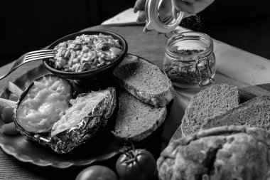 Patates sebze ve mantar ile hazırlanması