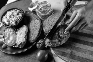 Patates sebze ve mantar ile hazırlanması