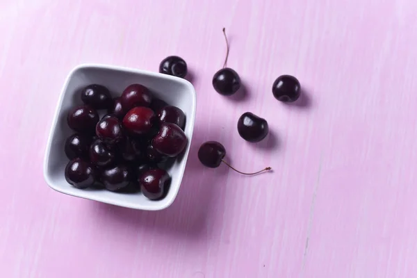 Composition of ripe sweet cherry — Stock Photo, Image