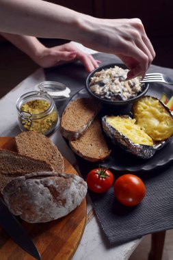 Patates sebze ve mantar ile hazırlanması