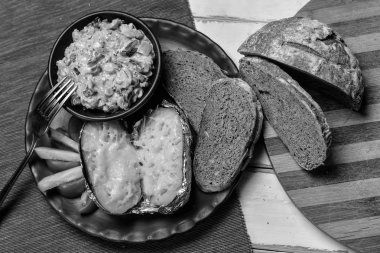 Fırında patates sebze ve mantar ile