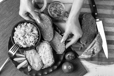 Patates sebze ve mantar ile hazırlanması