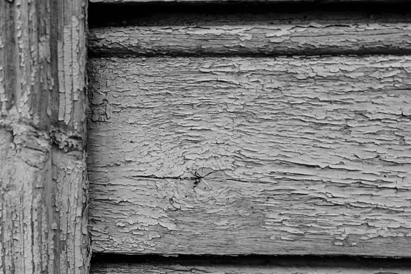 Pintura vieja en una pared de madera seca — Foto de Stock