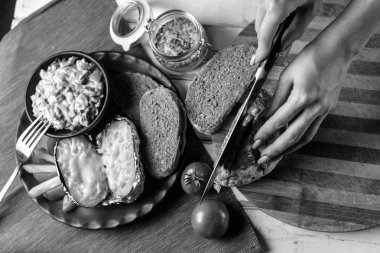 Patates sebze ve mantar ile hazırlanması