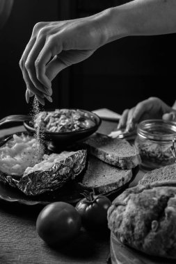 Patates sebze ve mantar ile hazırlanması