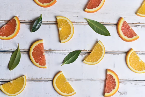 오렌지와 레몬 조각 패턴 — 스톡 사진