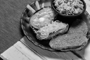 Fırında patates sebze ve mantar ile 