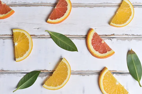 오렌지와 레몬 조각 패턴 — 스톡 사진