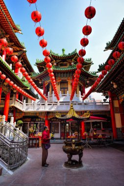 Eski geleneksel Sanfeng Tapınak