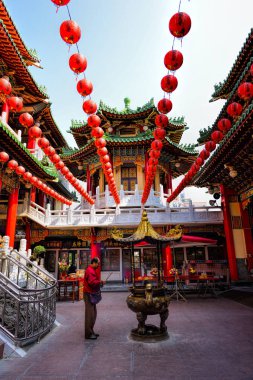 Eski geleneksel Sanfeng Tapınak