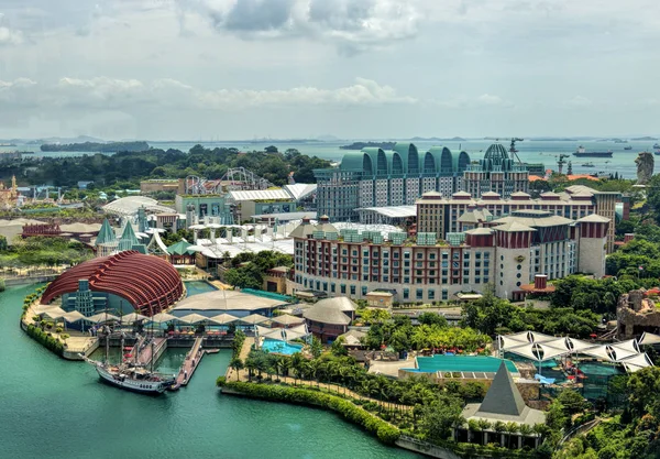 Dagweergave van Sentosa eiland in Sentosa, Singapore. — Stockfoto