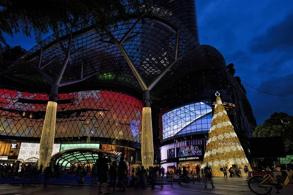 Cingapura Dezembro 2017 Decoração Natal Singapore Orchard Road Rua Com — Fotografia de Stock