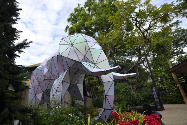 Singapur Kasım 2017 Gece Safari Singapore Güzel Süslemeleri Twilight Karşılaştığında — Stok fotoğraf