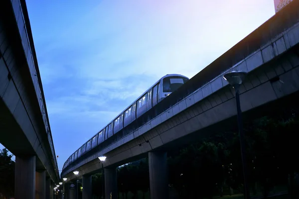 Singapur Kitle Hızlı Transit Mrt Tren Seyahat — Stok fotoğraf