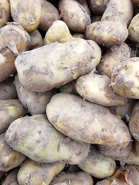 Batatas Frescas Vendidas Mercado — Fotografia de Stock
