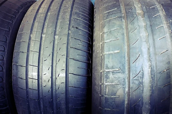 Close Old Tyre Selective Focus — Stock Photo, Image