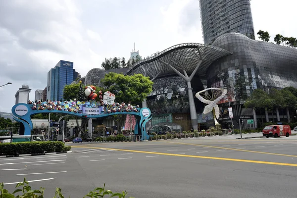 Singapore Dec 2019 Kerstversiering Singapore Orchard Road Straat Met Kerstbomen — Stockfoto