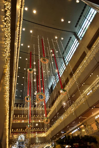 Singapore Dec 2019 Decorazione Natalizia Singapore Orchard Road Strada Con — Foto Stock