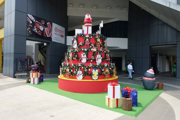 Cingapore Novembro 2019 Bela Criativa Decoração Árvore Natal Sun Plaza — Fotografia de Stock