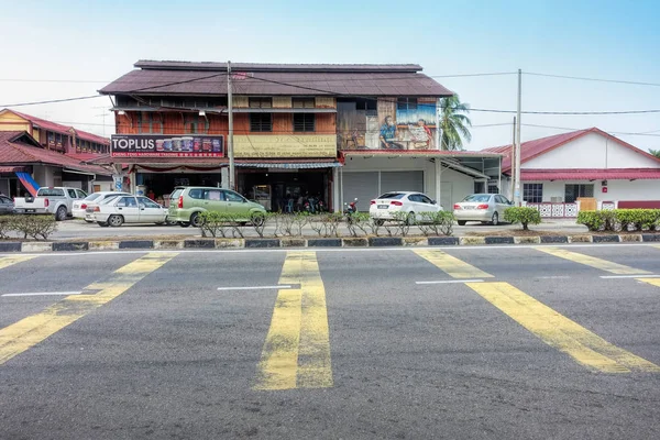 Rengit Malaysia Settembre 2019 Vista Giornaliera Rengit Street Una Piccola — Foto Stock