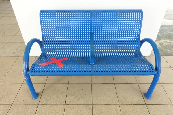 Social Distancing Rules Practice Alternate Seating Public Area Singapore Avoid — Stock Photo, Image