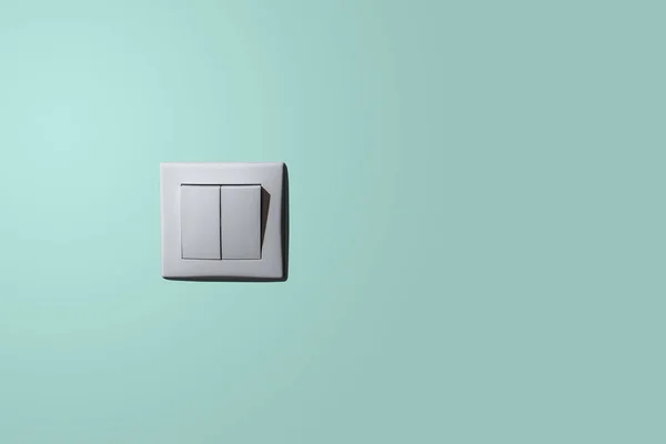 Wit Licht Schakelen Een Pastel Achtergrond Het Concept Van Elektrische — Stockfoto