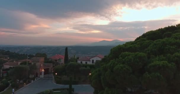 Belle vue aérienne de la ville de Nice en France — Video