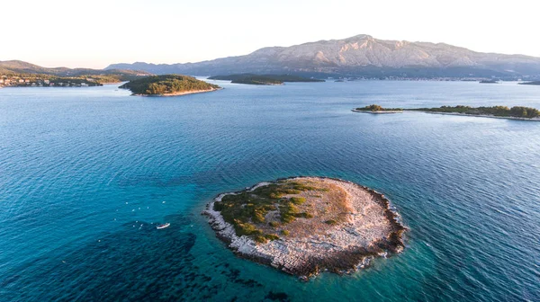 Прекрасный Утренний Пейзаж Хорватском Острове Корчула — стоковое фото