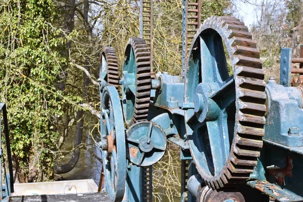 Mecanismo Maquinaria Metálica Oxidada — Foto de Stock