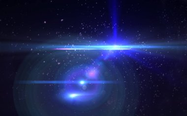 Siyah arkaplan yatay çerçeve sıcaklığında dijital mercek patlaması