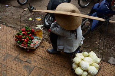 Sokakta Vietnam satan sebzeler