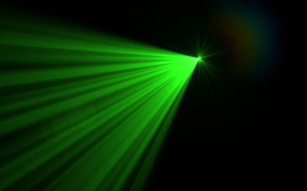 光と緑の光を抽象化し、レンズのフレア — ストック写真