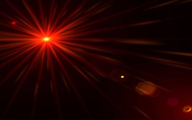 Mercek parlaması siyah arka plan üzerinde ışık. Kolay resimlerine yer paylaşımı veya ekran filtresi eklemek