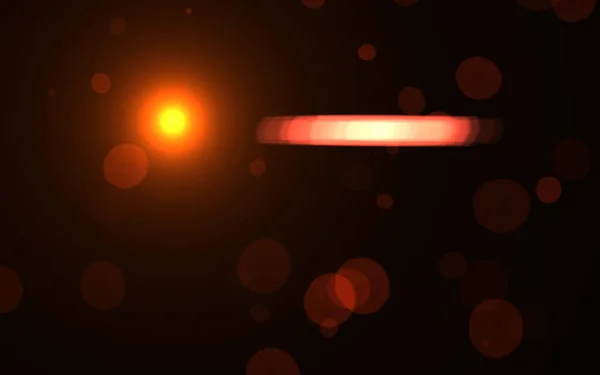 Illuminazione astratta della lente digitale.Lente rossa naturale — Foto Stock