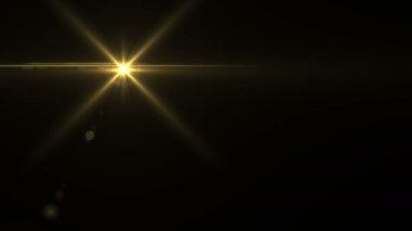 Soyut Galaktik Uzay scape 4k video ile uzak yıldızlar arka plan. Güzel lens flare etkisi. Renkli dijital lens flare hareket.