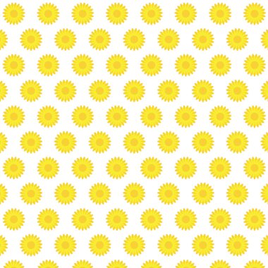 Düz sarı ayçiçeği çiçeklenme tasarlamak vektör arka plan