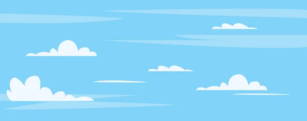 Όμορφο μπλε ουρανό με χαριτωμένο σύννεφα εικονογράφηση διάνυσμα φόντο — Διανυσματικό Αρχείο