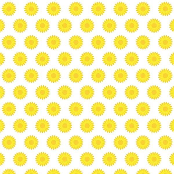Düz sarı ayçiçeği çiçeklenme tasarlamak vektör arka plan