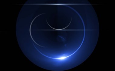 Soyut objektif parlama mavi ışık ve siyah arka plan. Daire doğa mavi alev üstünde yer. Daire güzel ışık