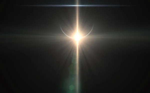 Abstracte zon barsten met digitale lens flare achtergrond. Witte flare effect op verticale — Stockfoto