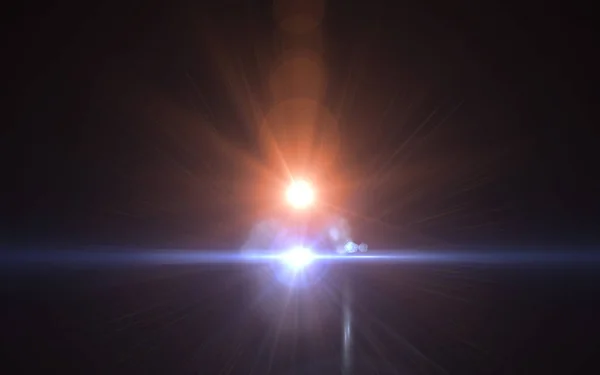 Explosión de sol abstracta con fondo de destello de lente digital. Efecto de destello blanco sobre vertical — Foto de Stock