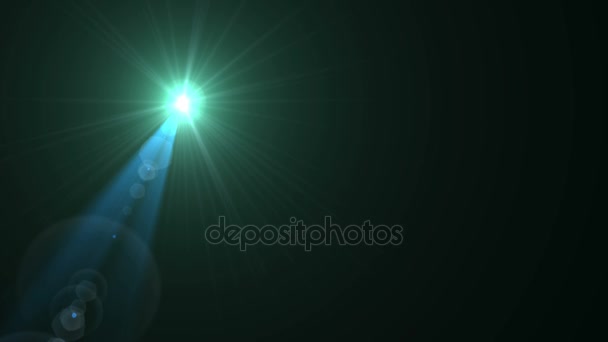 Lens Flare Licht Achtergrond Met Video Mooie Lens Flare Effect — Stockvideo